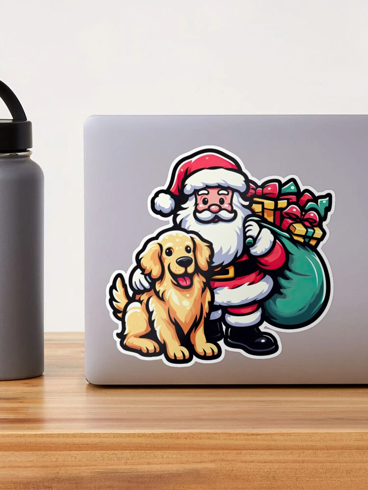 Great Pyrenees Dog Christmas Sticker for Sale by Artwoof