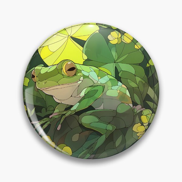 Item preview, Stained Glass Frog- Whimsical Froggie Charm designed and sold by octoboobs.