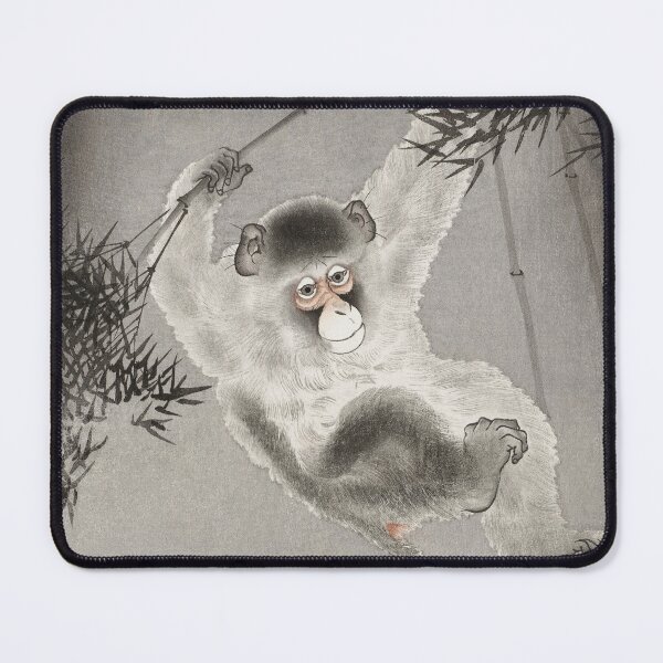 Item preview, Monkey, hanging from bamboo branch designed and sold by stripedcarpet.