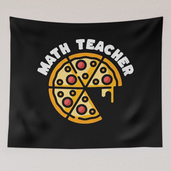 Item preview, Math Teacher And Pizza designed and sold by Khihi.