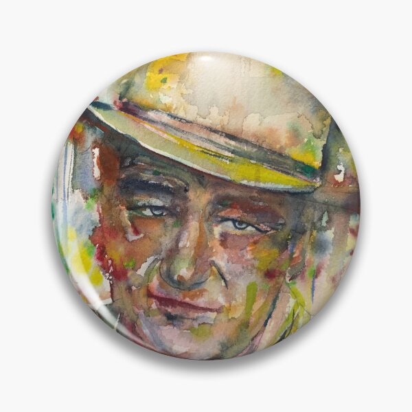Item preview, JOHN WAYNE watercolor portrait .1 designed and sold by lautir.