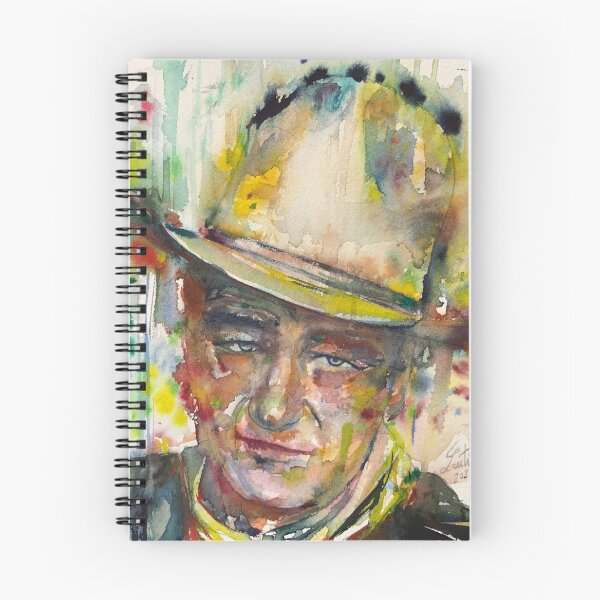Item preview, JOHN WAYNE watercolor portrait .1 designed and sold by lautir.