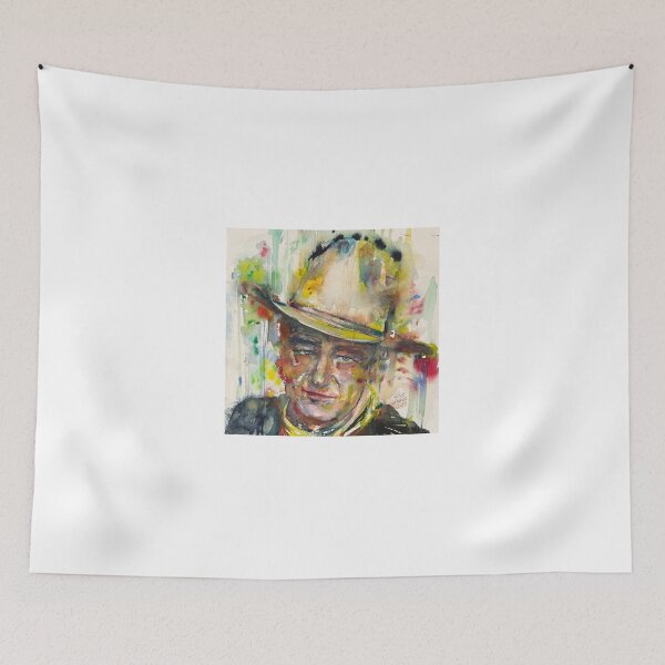 Item preview, JOHN WAYNE watercolor portrait .1 designed and sold by lautir.