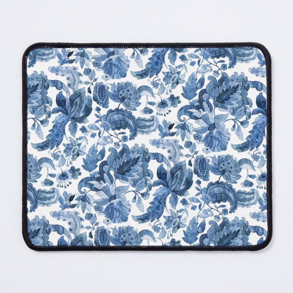 Item preview, Jacobean flower ramage watercolor designed and sold by Alessandro Remo Mazzoni Remotextiles.