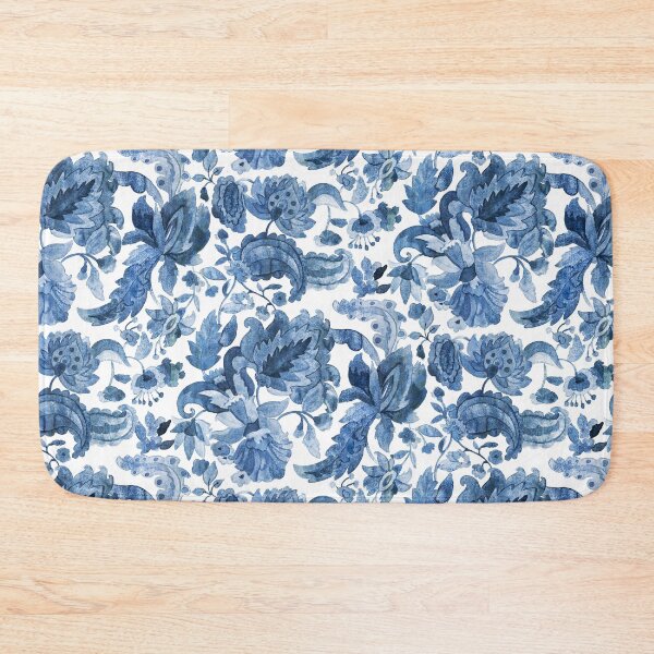 Item preview, Jacobean flower ramage watercolor designed and sold by Alessandro Remo Mazzoni Remotextiles.