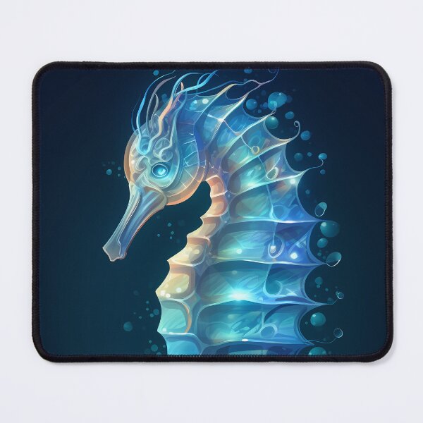 Item preview, Ethereal Blue Seahorse Portrait designed and sold by CGSGraphics.