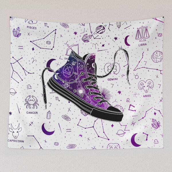 Item preview, Sagittarius high tops - Space canvas designed and sold by MickeyEdwards.