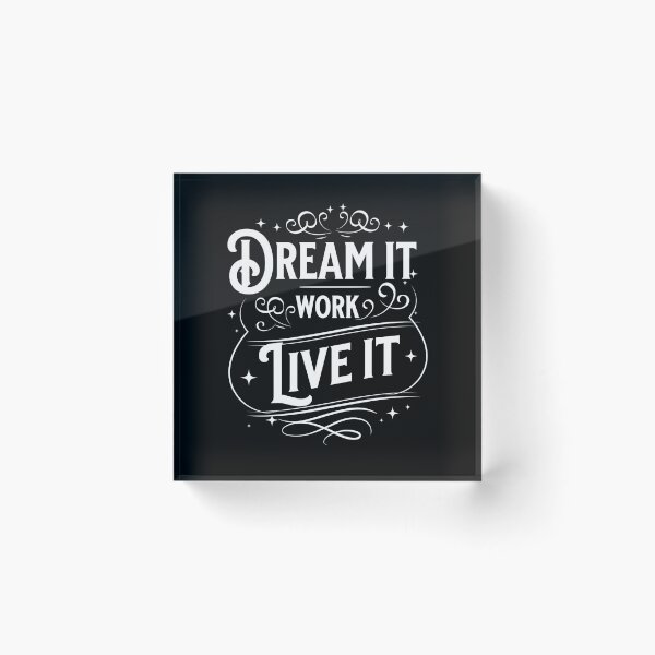 Item preview, Dream It Work Live It, vintage motivation  designed and sold by Growthmind7.