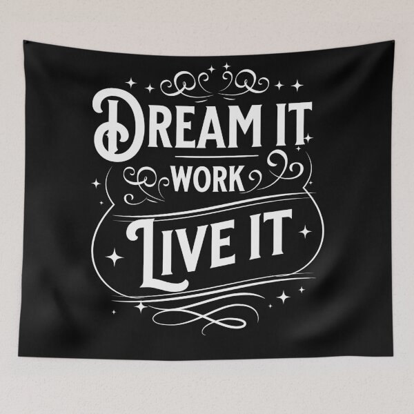 Item preview, Dream It Work Live It, vintage motivation  designed and sold by Growthmind7.