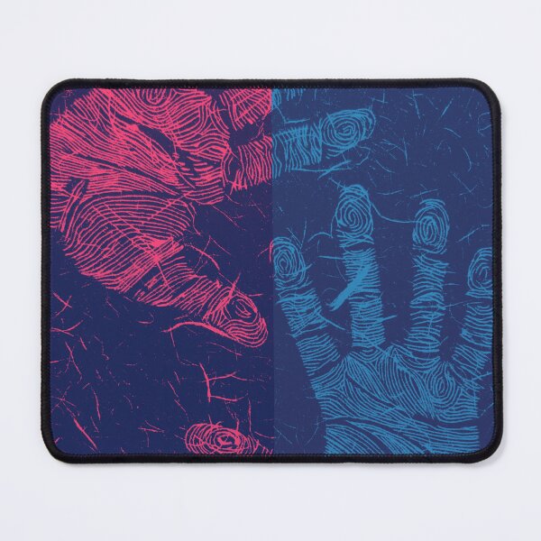 Item preview, Red and Blue Linocut  designed and sold by Khephra.