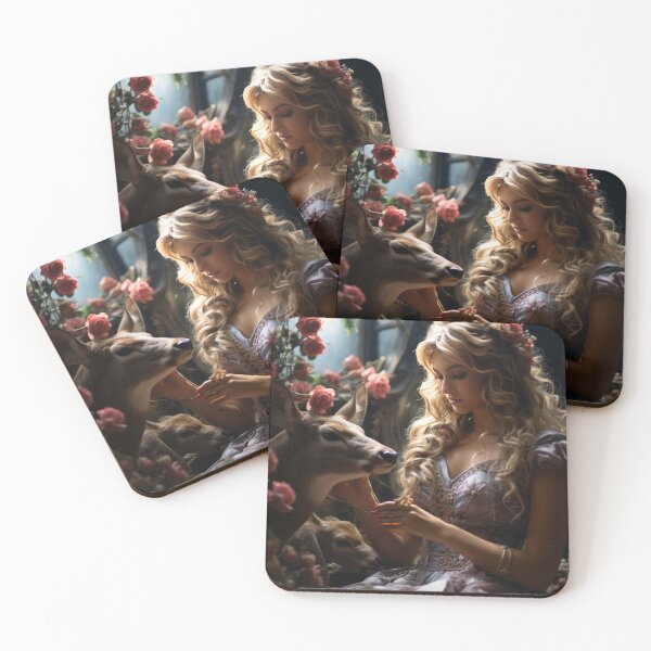 Item preview, Cheerful Woman in Floral Dress Celebrating Friendship with Animal Themes designed and sold by Domitian Tincaba.