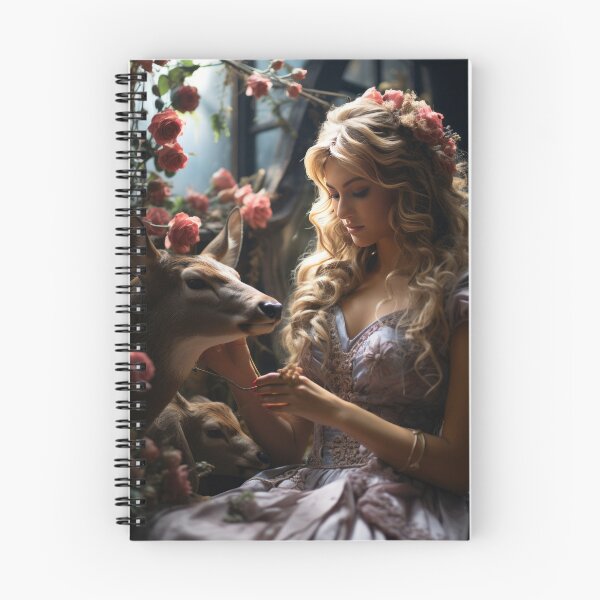Item preview, Cheerful Woman in Floral Dress Celebrating Friendship with Animal Themes designed and sold by Domitian Tincaba.