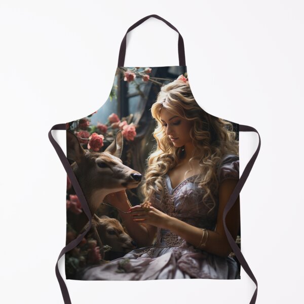 Item preview, Cheerful Woman in Floral Dress Celebrating Friendship with Animal Themes designed and sold by Domitian Tincaba.