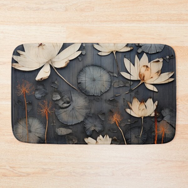 Item preview, burned wood flower art print designed and sold by dcrc.