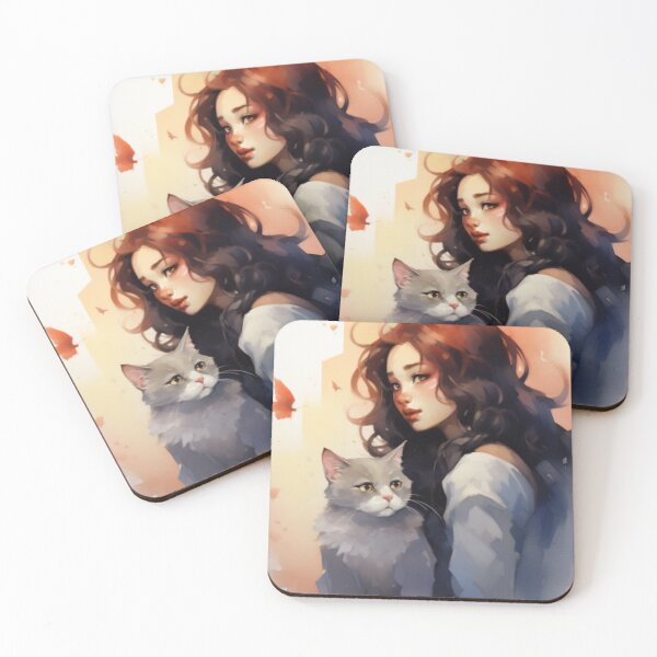 Item preview, Woman and cat  designed and sold by Cat Lady's  Chic Corner.