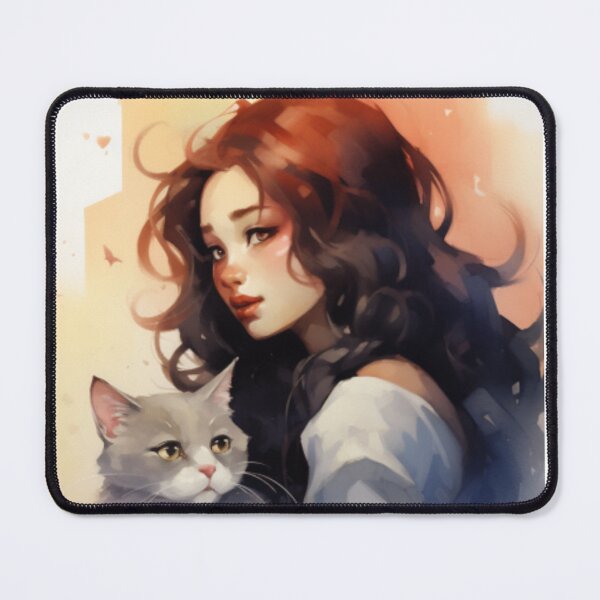 Item preview, Woman and cat  designed and sold by Cat Lady's  Chic Corner.