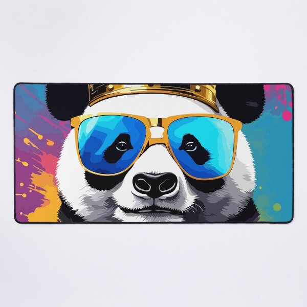 Artikelvorschau, Royal Panda Vibes: Bunte Krone und Sonnenbrillen entworfen und verkauft von javaoverride.