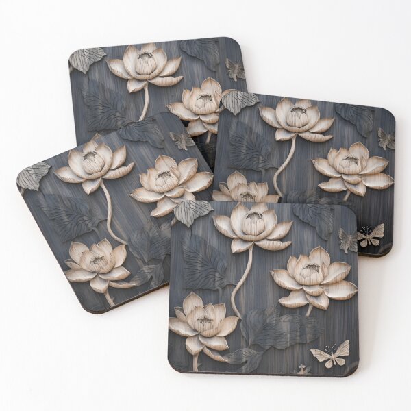 Item preview, burned wood flower art print designed and sold by dcrc.