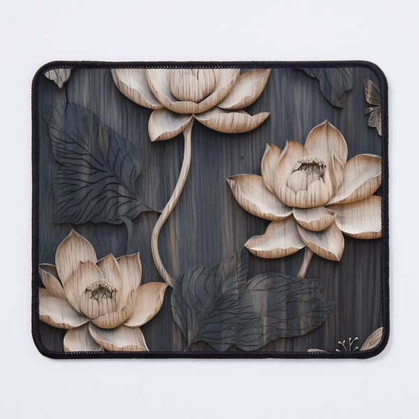 Item preview, burned wood flower art print designed and sold by dcrc.