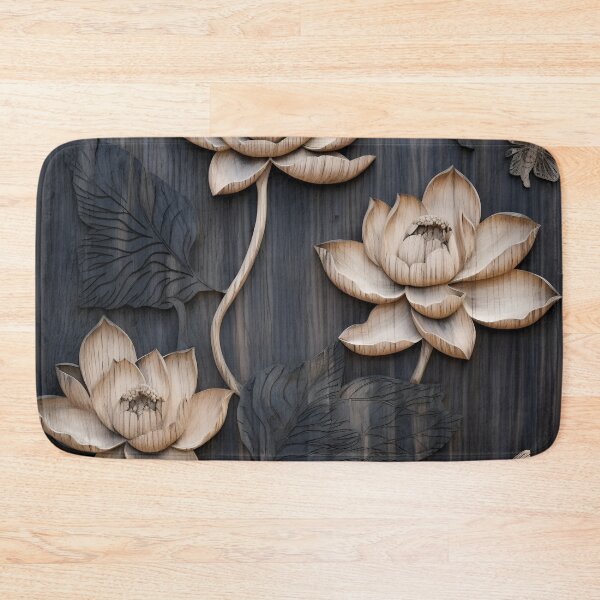 Item preview, burned wood flower art print designed and sold by dcrc.