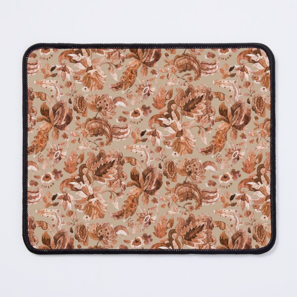 Item preview, Jacobean flower ramage watercolor autumn color designed and sold by Alessandro Remo Mazzoni Remotextiles.