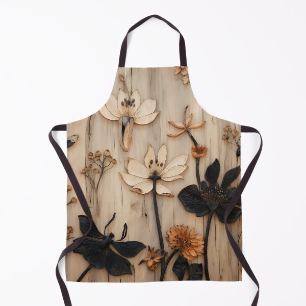 Item preview, burned wood flower art print designed and sold by dcrc.