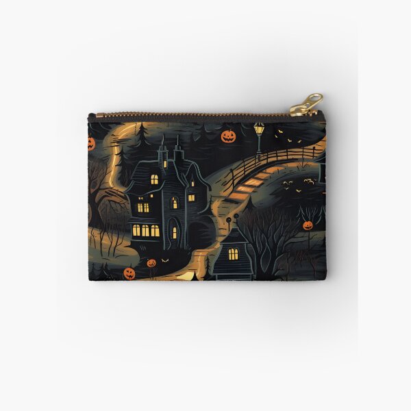 Item preview, halloween haunted village seamless picture 1 designed and sold by Witchanun Komutthong.