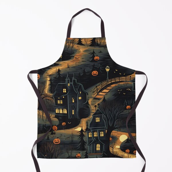 Item preview, halloween haunted village seamless picture 1 designed and sold by Witchanun Komutthong.