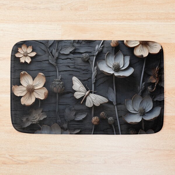 Item preview, burned wood flower art print designed and sold by dcrc.
