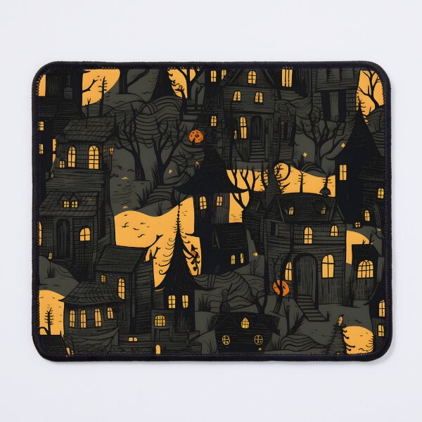 Item preview, halloween haunted village seamless picture 2 designed and sold by Witchanun Komutthong.