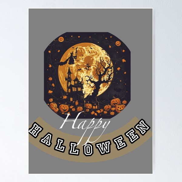 Item preview, Halloween on the Moon, happy Halloween party, day Halloween party, kids Halloween  designed and sold by Tzemo101.