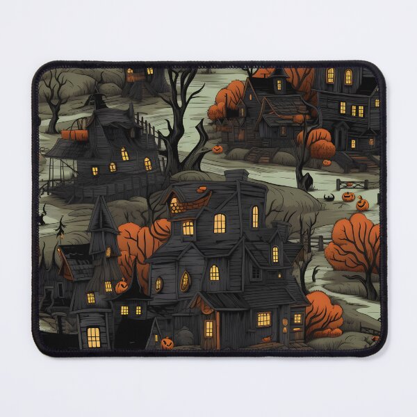 Item preview, halloween haunted village seamless picture 3 designed and sold by Witchanun Komutthong.