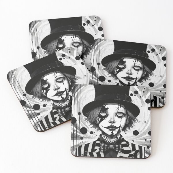 Item preview, manga style black white clown designed and sold by Davidshadowing.