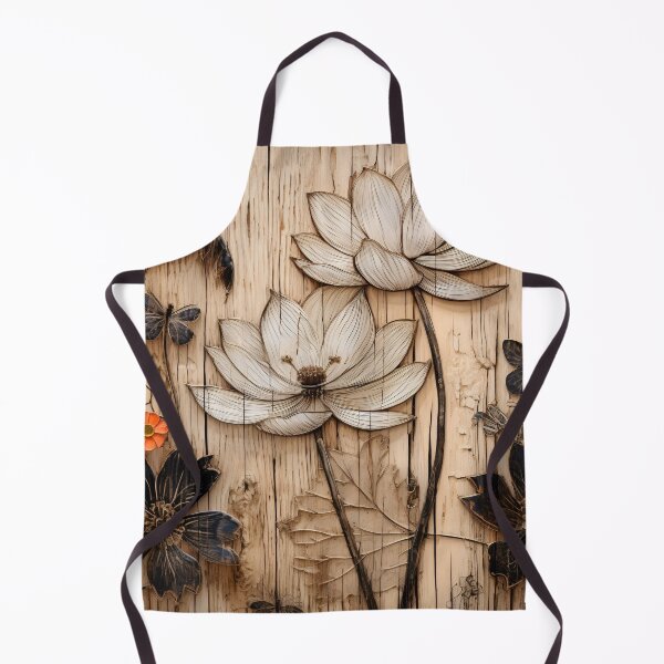 Item preview, burned wood flower art print designed and sold by dcrc.