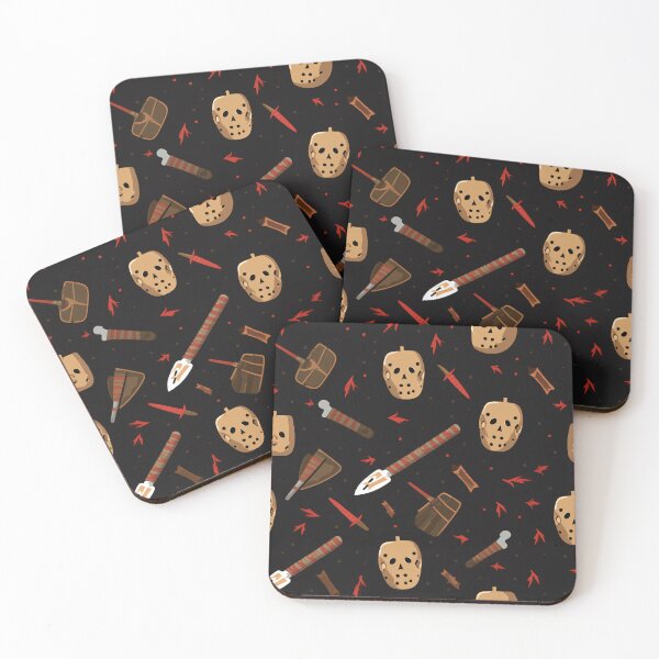 Item preview,  A Friday the 13th weapons and mask pattern captivates designed and sold by StrawberryJolly.