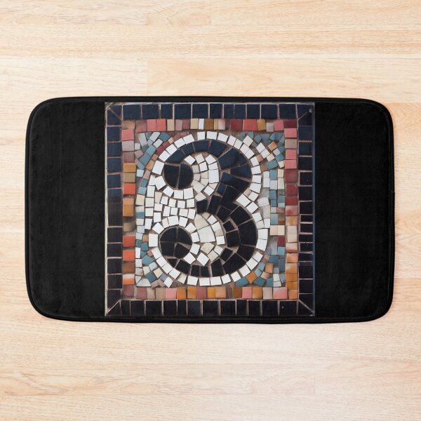Item preview, HOUSE NUMBER 3 MOSAIC STICKER designed and sold by stickysterscom.