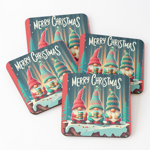 Item preview, Christmas Gnomes and Holiday Drinks - Festive Art designed and sold by Emaga Digital Studio.