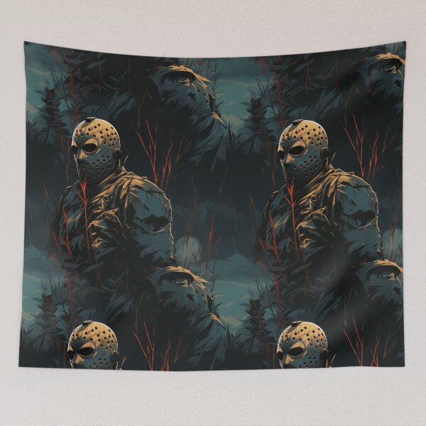 Item preview, A Friday the 13th nightmare and mask pattern chills designed and sold by StrawberryJolly.