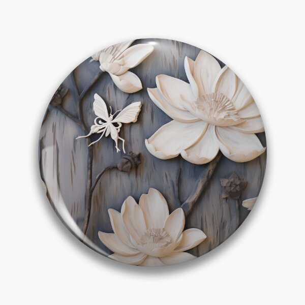 Item preview, burned wood flower art print designed and sold by dcrc.