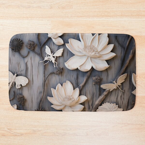 Item preview, burned wood flower art print designed and sold by dcrc.