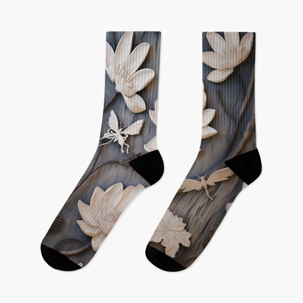 Item preview, burned wood flower art print designed and sold by dcrc.