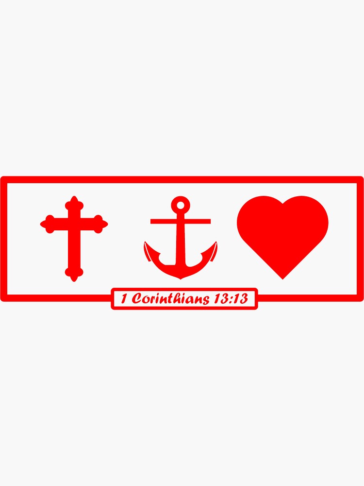 Anchored in Faith Vintage Tattoo Style Design Sticker for Sale by  JonThomson