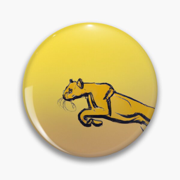 Item preview, A trotting yellow panther designed and sold by Drake Lewdly.