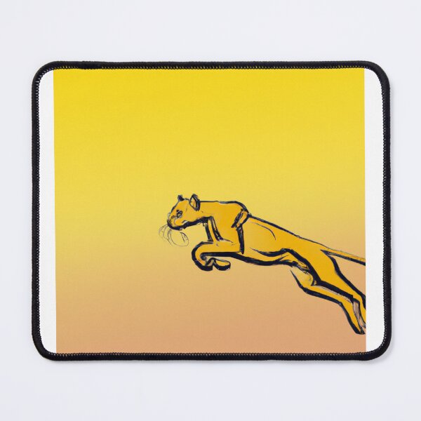 Item preview, A trotting yellow panther designed and sold by Drake Lewdly.