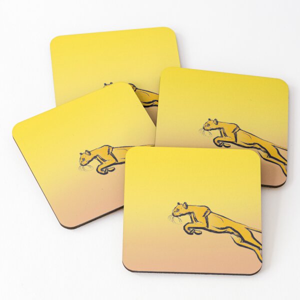 Item preview, A trotting yellow panther designed and sold by Drake Lewdly.