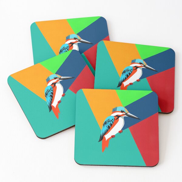 Item preview, Kingfisher bird pop art illustration vibrant designed and sold by Meena-tta.