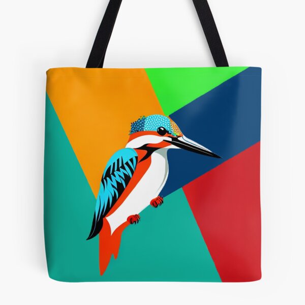 Item preview, Kingfisher bird pop art illustration vibrant designed and sold by Meena-tta.
