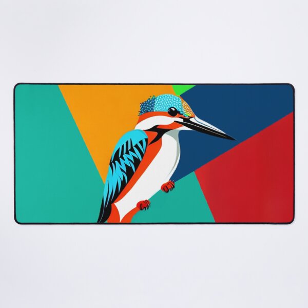 Item preview, Kingfisher bird pop art illustration vibrant designed and sold by Meena-tta.