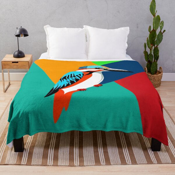 Item preview, Kingfisher bird pop art illustration vibrant designed and sold by Meena-tta.
