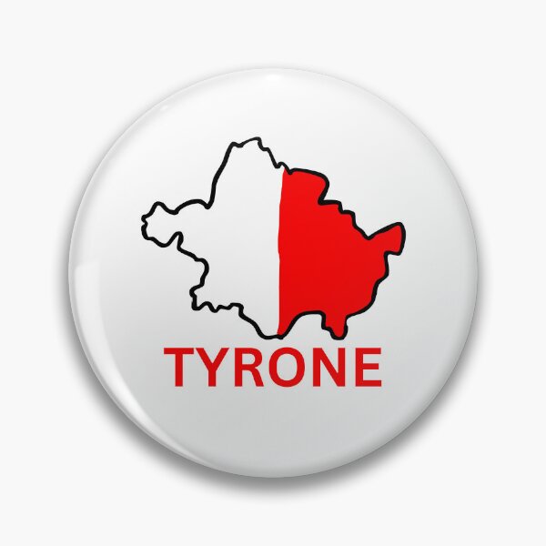 Item preview, TYRONE - County Colours Tees - White and Red Of Tyrone - Irish Tees and Gifts designed and sold by Melty Shirts.